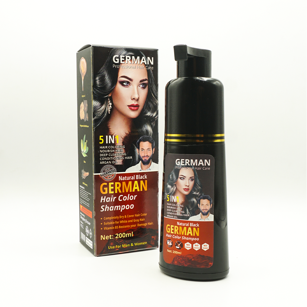 5-in-1 German Hair Color Shampoo with Keratin, Argan Oil, Vitamin B5